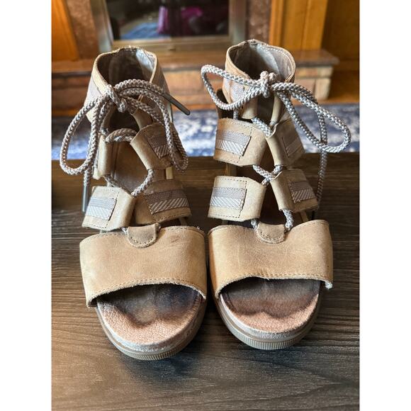 Sorel Joanie II Lace Wedge Sandal Sz. 8 - Picture 1 of 9